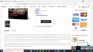 Solution Manual of Reliability engineering a life cycle approach Bradley, Edgar