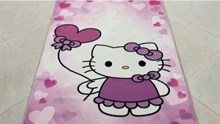 فرش کودک  چاپی دخترانه طرح کیتی