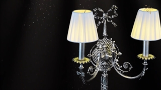 دیوارکوب فانتزی برنزی 2 شاخه