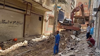 بهسازی معابر اطراف برجهای دوقلوی متروپل  توسط هلدینگ عبدالباقی آّبادان