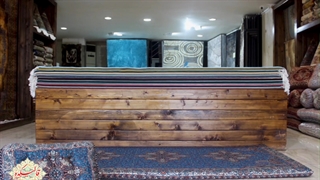 ست فوق العاده پشتی سنتی قاجار آبی