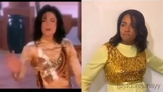 یه سم خالص از موزیک مایکل جکسون اهنگ(REMEMBER THE TIME) چقدرررررر شباهت بین اون زنه و بدلش بود....