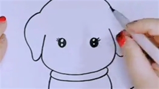 آموزش نقاشی سگ کیوت