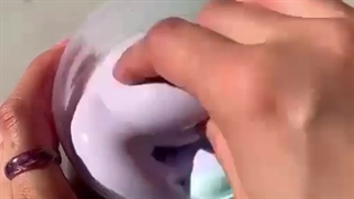 اسلایم آبی و صورتی