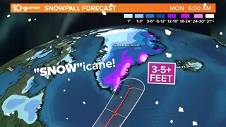 لَری با تبدیل شدن به یک SNOWICANE پنج  فوت برف تابستانی در گرینلند ایجاد میکند!