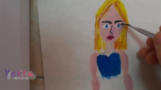 آموزش کشیدن دختر با رنگ روغن / پارت یک /یکتا جون