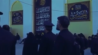 تکریم موکب داران اربعین حسینی در مسیر نجف به کربلا، توسط خدام رضوی