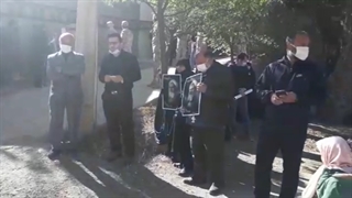 عاشقان حضرت علامه حسن زاده آملی در منزل ایشان روستای ایرا