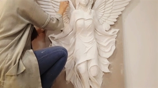 اجرای نقش برجسته فرشته به سفارش مشتری عزیز