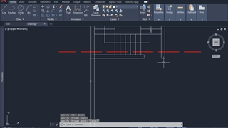 ترسیم برش پله هار طرفه
