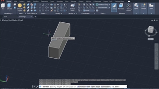extrude در اتوکد