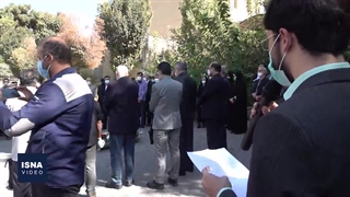 تشییع پیکر آذرتاش آذرنوش در دانشکده الهیات دانشگاه تهران