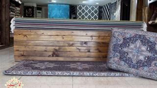 پشتی سنتی طرح قاجار سرمه ای