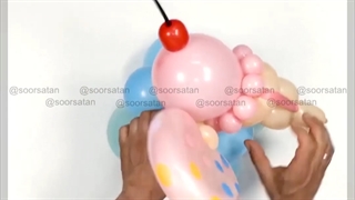 بادکنک آرایی با تم بستنی و آبنبات