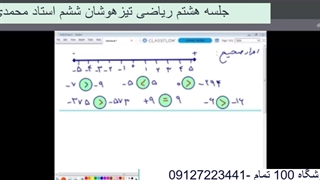 جلسه هشتم ریاضی تیزهوشان ششم-آموزشگاه مجازی 100 تمام
