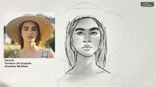 ✅ آموزش طراحی دختر روستایی با کلاه حصیری