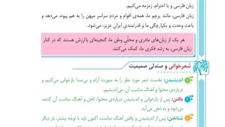 اهمیت زبان فارسی.درس 6.فارسی پنجم سرود ملی