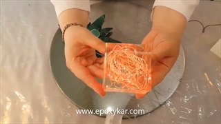 آموزش ساخت چراغ خواب رزینی با رزین اپوکسی و ریسه ضدآب - اپوکسی کار