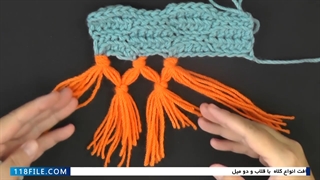 آموزش بافت کلاه -پکیج آموزش بافت کلاه و شال گردن-الگوی بافت کلاه