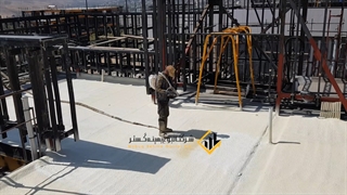 ویدئو پاشش عایق حرارتی و رطوبتی پلی یورتان بر روی بام