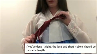 آموزش پوشیدن لباس سنتی کره ای(هانبوک زنانه)+توضیح اجزای آن