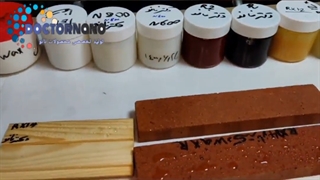 اجرای وکس رزین RX14 روی آجر و چوب