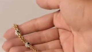 دستبند یاقوت کبود زنانه مانی مدل گل