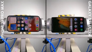 تست ضربه ایفون و سامسونگ