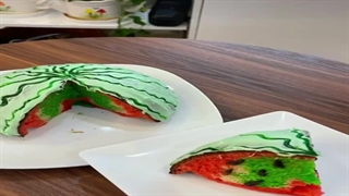 آموزش کیک هندوانه بدون فر