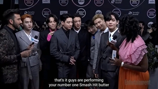 ویدیوی فرش قرمز BTS در AMAs (امریکن موزیک اواردز) 2021 + زیرنویس فارسی (کات دو)