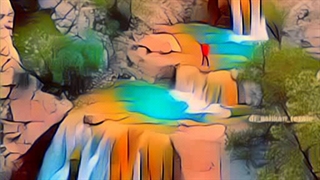 آبشار پای توف شهرستان رستم