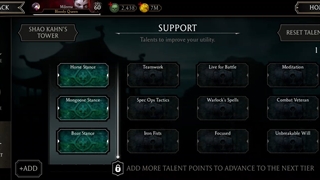 Best Talent Tree 2022 Mortal Kombat Mobile