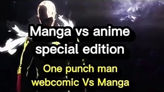 انیمه one punche man . mango Vs anime