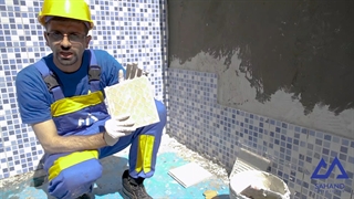 نحوه اجرای کاشی استخر با چسب پرسلان سهند شیمی