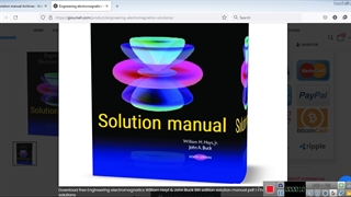 Engineering electromagnetics William Hayt 8th edition solution manual pdf