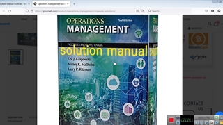 Operations management processes and supply chains 12th edition Krajewski solutions manual pdf