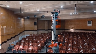 بالابر تک ریل با پایه آمفی تئاتری