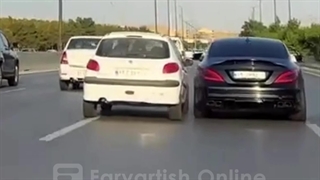 لاییکشی راننده مرسدسبنز برای ترساندن رانندههای دیگر