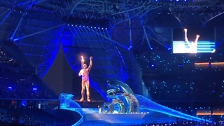 لحظه روشن شدن مشعل بازی های آسیایی 2023 هانگژو