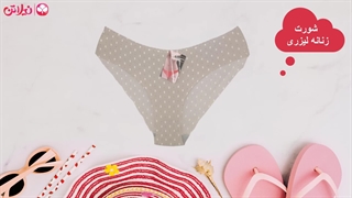 شورت زنانه لیزری طرح دار