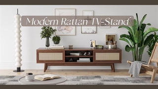 میز تلویزیون حصیری مدل بارا