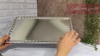 سینی ۵۰*۳۰ نقره‌ای