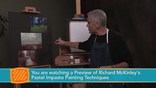 اموزش ایمپاستو با پاستل گچی  منظره سازی