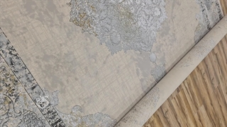 فرش 1200شانه گل برجسته، طرح نسترن صدفی کلکسیون هلن کد152