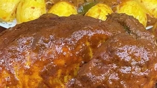 ASMR EATING SPICY CHICKEN CURRY,EGG CURRY